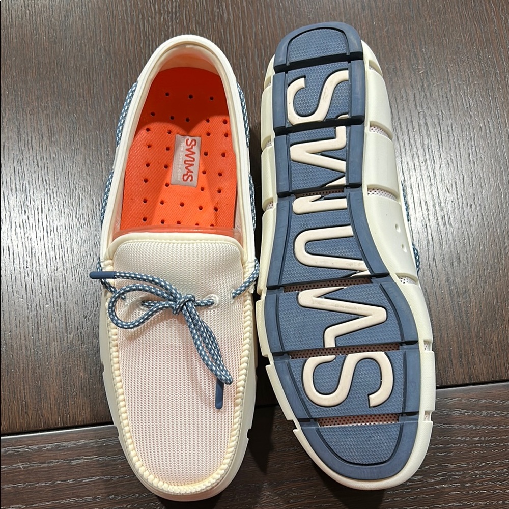 Swims Men's Cream Boat Shoes NWOT - Picture 3 of 4
